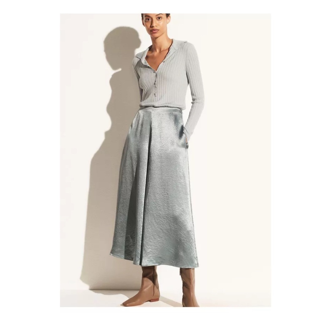 VINCE responsible drapey culotte in azure stone